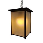 Amsterdamse School - Lantaarnlamp - Hanglamp - Koper - Glas - 1E Kwart 20E Eeuw thumbnail 11