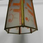 Art Deco Hanglamp Met 6 Glasplaatjes thumbnail 13