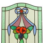 Art Deco Glasraam Glas In Lood Decoratief Bloemen Zonnevanger thumbnail 7