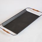 Bamboo And Metal Serving Tray, 1950S thumbnail 7