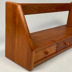 Vintage Wandplank Met Lades, Dyrlund, Massief Teak, Denemarken 1970'S thumbnail 2