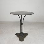Art Deco Bistrotafel, Tuintafel Op Gietijzeren Voet thumbnail 19