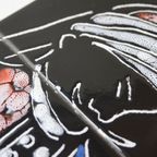 Vintage Arabisch/ Afrikaans Tegeltableau thumbnail 7