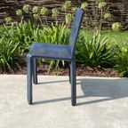 Vintage Cassina Cab Stoel By Mario Bellini In Blauw Leer thumbnail 19