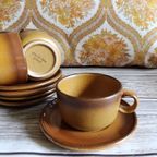 Vintage "grès De Rigny" Stoneware Kop & Schotels (5 Stuks) – Prachtig Frans Design thumbnail 7
