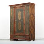 Antieke Beschilderde Bruidskast 1830 thumbnail 4