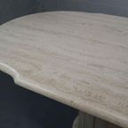 Vintage Italian Travertine Table, 1970'S thumbnail 7