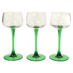 Set Van 6 Vintage Luminarc Vins Moselle Wijnglazen Groen thumbnail 8