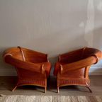 Rotan Bamboe Loungeset Bank Fauteuils Design Vintage thumbnail 15