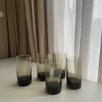 4 X Smoked Glass Water Glasses thumbnail 2