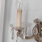 Vintage Brocante Wandlamp Met Glazen Pegels thumbnail 11