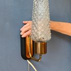 Mid Century Deense Wandkandelaar  - Scandinavische Glazen Wandlamp thumbnail 8