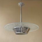 Lamp Hanglamp Schijflamp Art Deco1930 Frans thumbnail 4