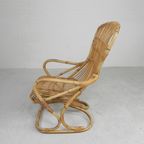 Bamboe Fauteuil, Door Tito Agnoli, Jaren 60 thumbnail 8