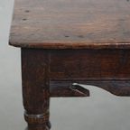 Charmante En Veelzijdige Gesigneerde Antieke Engelse Eikenhouten Joint Stool/ Kruk/ Bijzettafel thumbnail 9