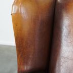 Karakteristieke En Tijdloze Vintage Schapenleren Oorfauteuil Met Mooie Kleuren thumbnail 12