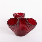 Pair Of Art Glass Vases ‘reffla’ By Carl Arthur Percy For Gullaskruf, Sweden 1950’s thumbnail 5