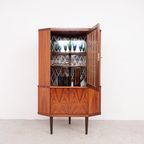 Deens Hoek Vitrine Kast, 1960s thumbnail 2