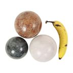 Set Van 3 Grote Gepolijste Bollen Marmer Natuursteen Bal thumbnail 2