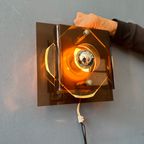 Mid Century Herda Space Age Perspex Wandkandelaar - Plexiglas Wandlamp thumbnail 4