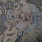 Antieke Italiaanse Gobelin In Metalen Lijst thumbnail 7