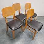 50'S Set Van 4 Vintage Stoelen Fifties Jaren 50 thumbnail 8