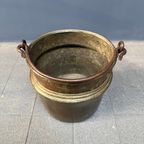 Antieke Geel Koperen Pot Of Ketel thumbnail 15
