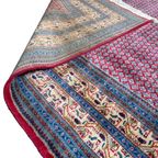 Handgeknoopt Perzisch Sarough Mir Vloerkleed 245X295Cm - Vintage Tapijt - Rood Beige Blauw- Reliving thumbnail 12