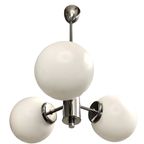 Hanglamp Art Deco, Lamp Met Bollen Opaline Glas, Reliving thumbnail 2