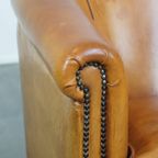 In Goede Staat Verkerende Charmante Schapenleren Clubfauteuil Met Een Warme Kleurstelling thumbnail 6