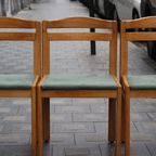 4 Musterring Massief Eikenhouten Stoelen, 1970 thumbnail 8