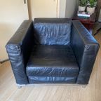 Vintage Leren Bankstel (fauteuil + 2zits Bank) thumbnail 6