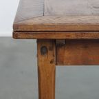 Functionele En Mooie Engelse Antieke Uitschuifbare Eettafel Van Iepen En Kersenhout thumbnail 4