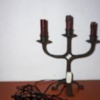 Vintage Brutalist Wrought Iron Candlestick Lamp * Industrial thumbnail 8