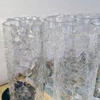 5X Cracked Glass Longdrinkglazen thumbnail 6