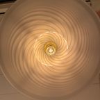 1980 Witte Swirling Murano Glass Hanglamp thumbnail 6