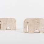 Vintage Travertine Elephant Sculptures By Enzo Mari For Fratelli Mannelli, 1970S thumbnail 2