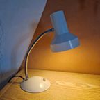 Vintage Gooseneck Bureau Lampje Wit. thumbnail 2