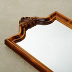 Mirror With Wooden Frame And Decorative Ornament thumbnail 4