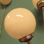 Vintage Bollenlamp Tafellamp Bureaulamp Lamp Bollen Chrome Glas thumbnail 8