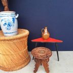 Rotan Mand, Plantentafeltje, Krukje, Vintage Bamboe Basket thumbnail 12