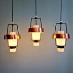 Trio Van Scandinavische Hangers In Opaline En Kopermetaal thumbnail 10