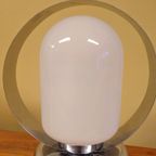 Vintage Space Age Chromen Melkglas Tafellamp Bureaulamp Lamp thumbnail 4