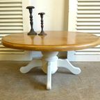 Prachtige Ronde Witte Landelijke Salontafel thumbnail 4
