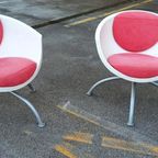 Set 2 Vintage Gubbo Swivel Fauteuils, Mia Lagerman, Ikea thumbnail 5
