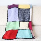 Vintage Sprei/Deken Patchwork Meerkleurig Klein, Jaren '80 thumbnail 2