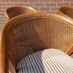 Eiken Stoelen Met Gevlochten Rugleuning Organisch Design thumbnail 3