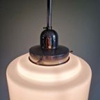 Art Deco Hanglamp In Witte Opaline, Jaren 1920-30 thumbnail 9