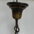 Art Deco Hanglamp Met Gehoekte Glazen Kap thumbnail 15