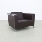 Lounge Chair “Steel” In Leather And Steel By Moroso, 2000S thumbnail 2